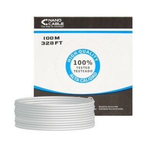 RJ45-Kabel Kategorie 5e UTP NANOCABLE 10.20.0302-FLEX Grau (100 M)