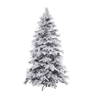 Sapin de Noël Blanc Vert PVC Métal Polyéthylène 180 cm