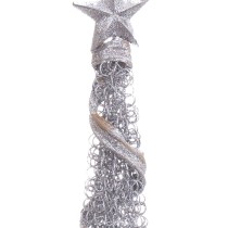 Weihnachtsschmuck Silber Metall konisch 10 x 10 x 50 cm