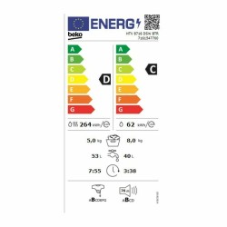 Laveuse - Sécheuse BEKO HTV8716DSWBTR 8kg / 5kg 1400 rpm Blanc