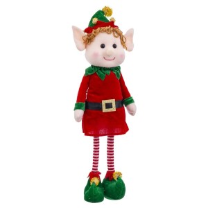 Weihnachtsschmuck Bunt Metall Foam Stoff Kind Elf 70 cm