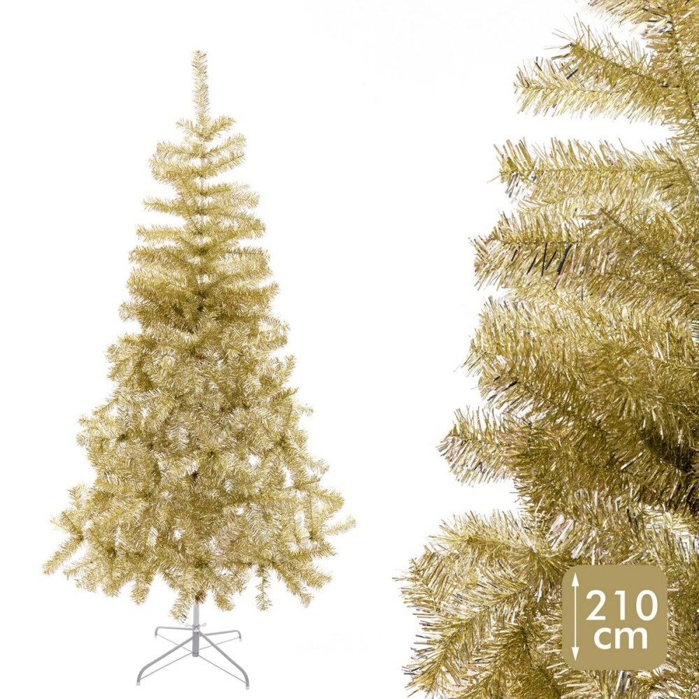 Weihnachtsbaum Gold Metall Kunststoff 110 x 110 x 210 cm