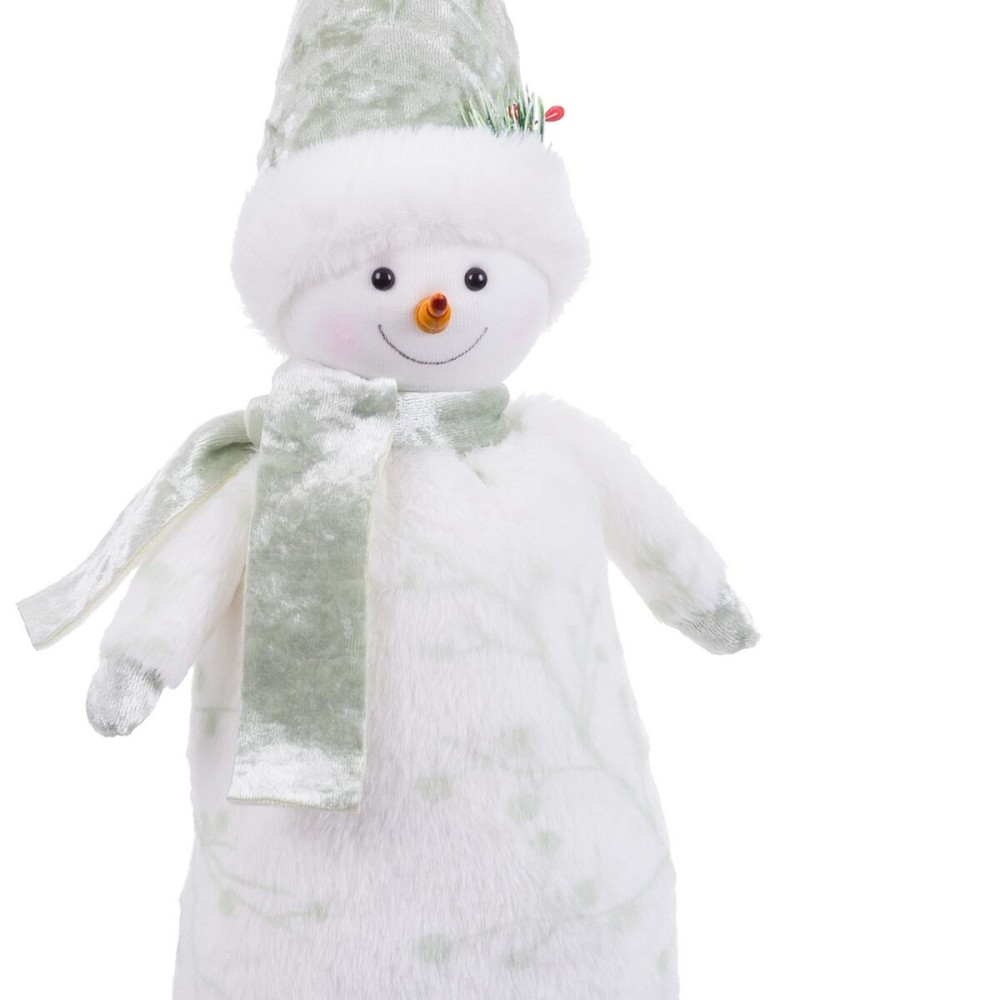 Bonhomme de Neige Blanc Vert 6 x 6 x 25 cm