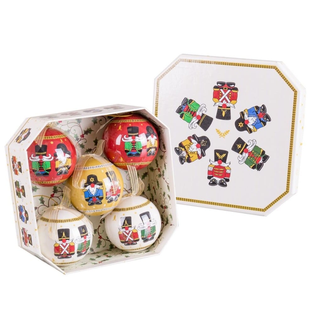 Boules de Noël Multicouleur Polyfoam Soldat Ø 7,5 cm (5 Unités)