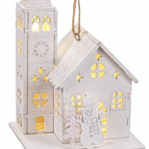 Weihnachtsschmuck Weiß Kirche 8,5 x 7,5 x 14,5 cm