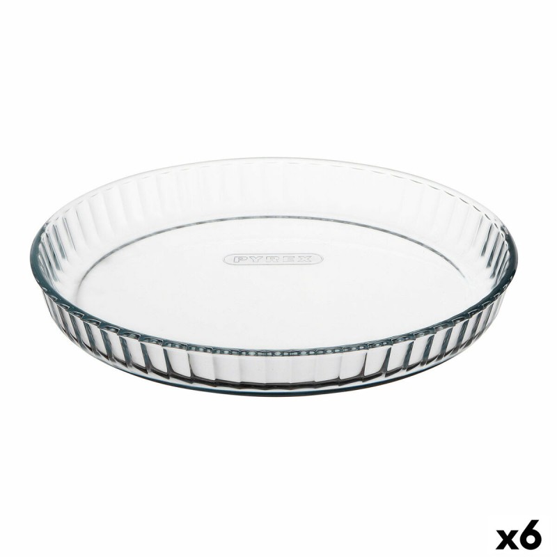 Backform Pyrex Classic Vidrio Durchsichtig Glas Eben rund 27,7 x 27,7 x 3,5 cm 6 Stück