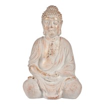 Dekorative Gartenfigur Ibergarden CC20448 Weiß Gold Polyesterharz 24,5 x 50 x 31,8 cm Buddha