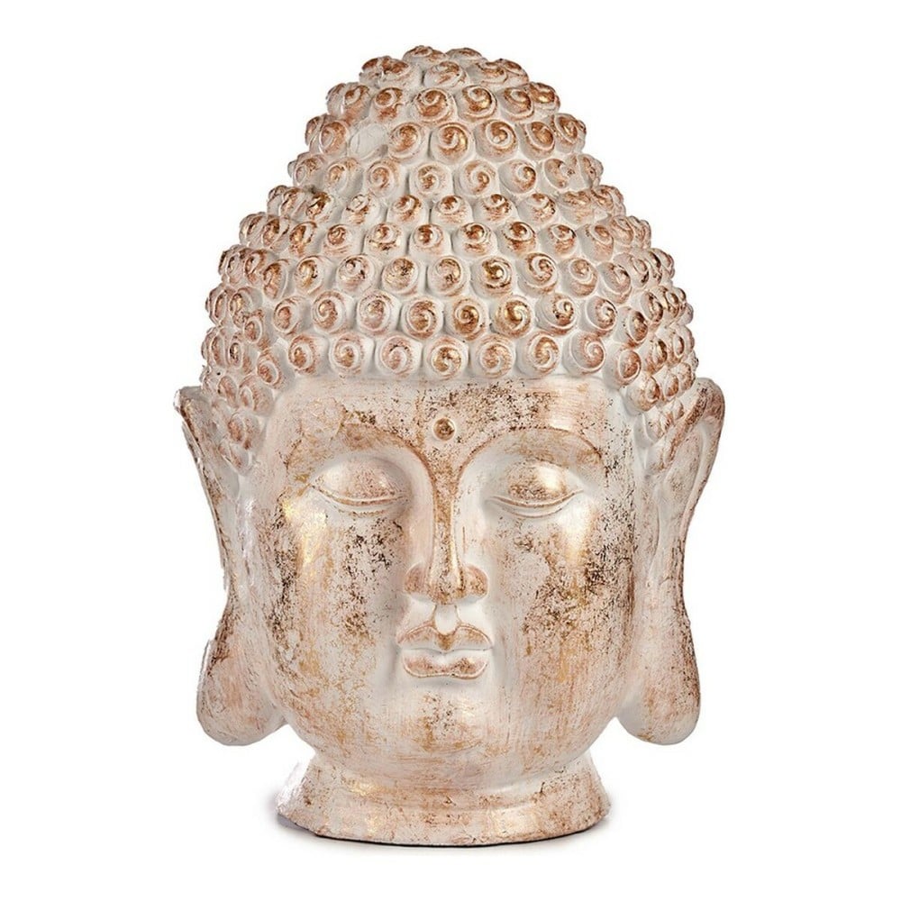 Decorative Garden Figure Ibergarden CC20431 White Golden Polyresin 31,5 x 50,5 x 35 cm Head Buddha