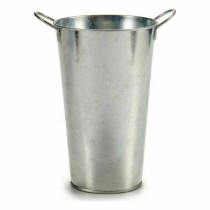 Cache-pot Ibergarden B00115-B Argenté Zinc 15 x 23,5 x 20 cm Avec des poignées (24 Unités)