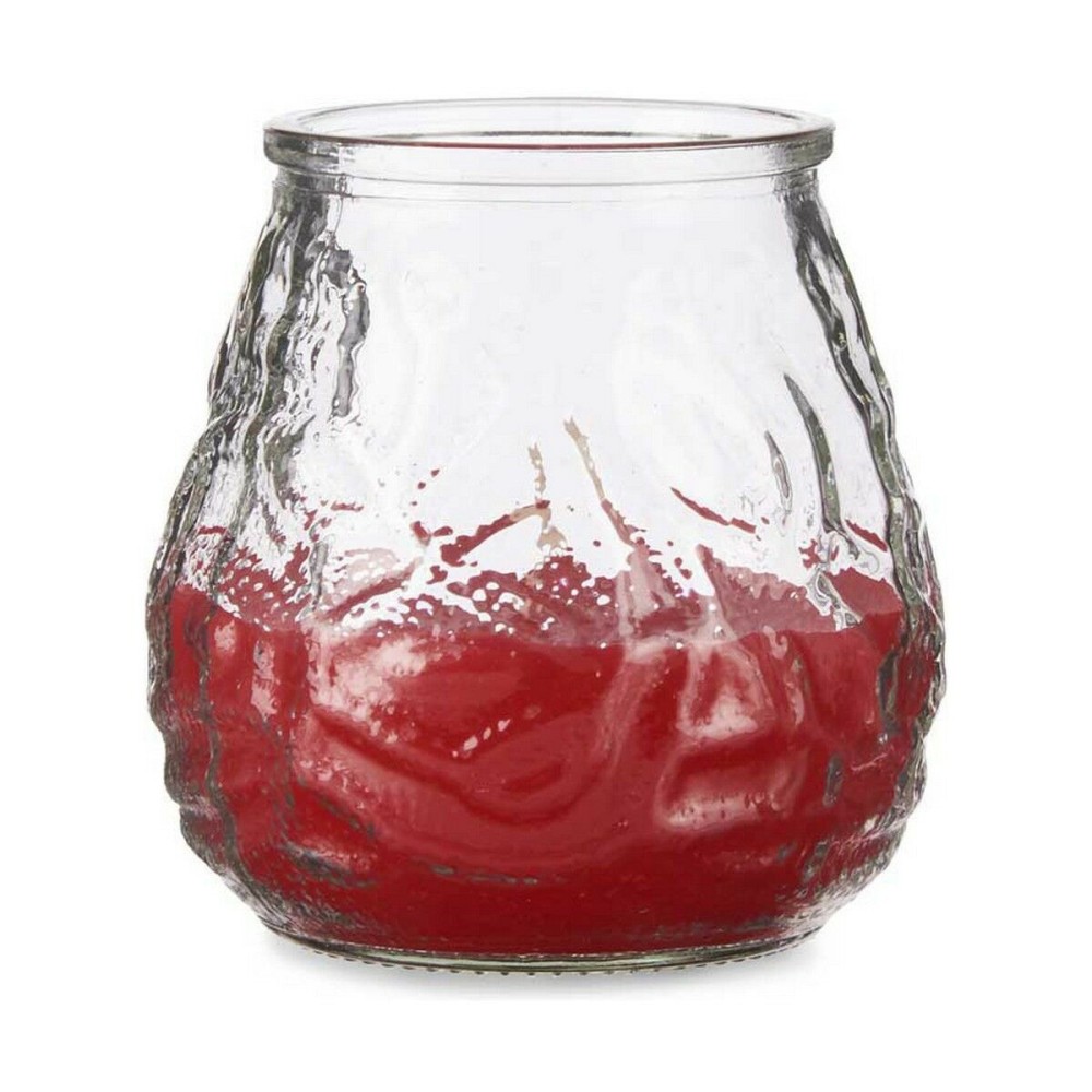 Kerze Ibergarden 43594 Rot Durchsichtig Glas Parafin Zitronella Geranie 9 x 9,5 x 9 cm (6 Stück)