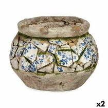 Dekorative Gartenfigur Ibergarden ZD19021 Polyesterharz Vase 28 x 19,5 x 28 cm (2 Stück)