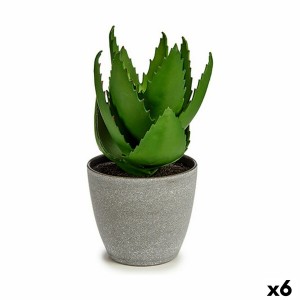 Dekorationspflanze Ibergarden YC184573 Kunststoff Aloe Vera 15 x 23,5 x 15 cm (6 Stück)