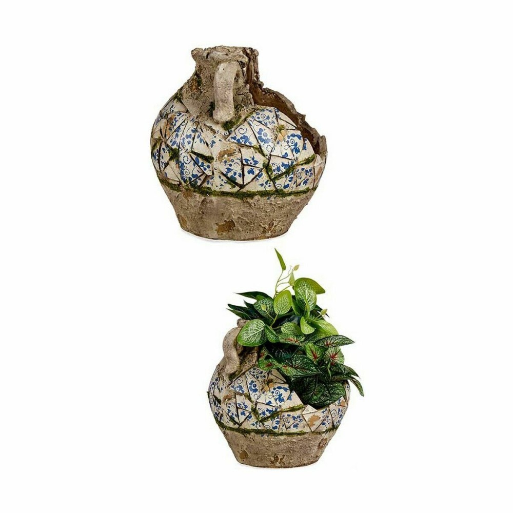 Figure décorative de jardin Ibergarden ZD19022 Polyrésine Vase 28,5 x 28 x 28,5 cm (2 Unités)