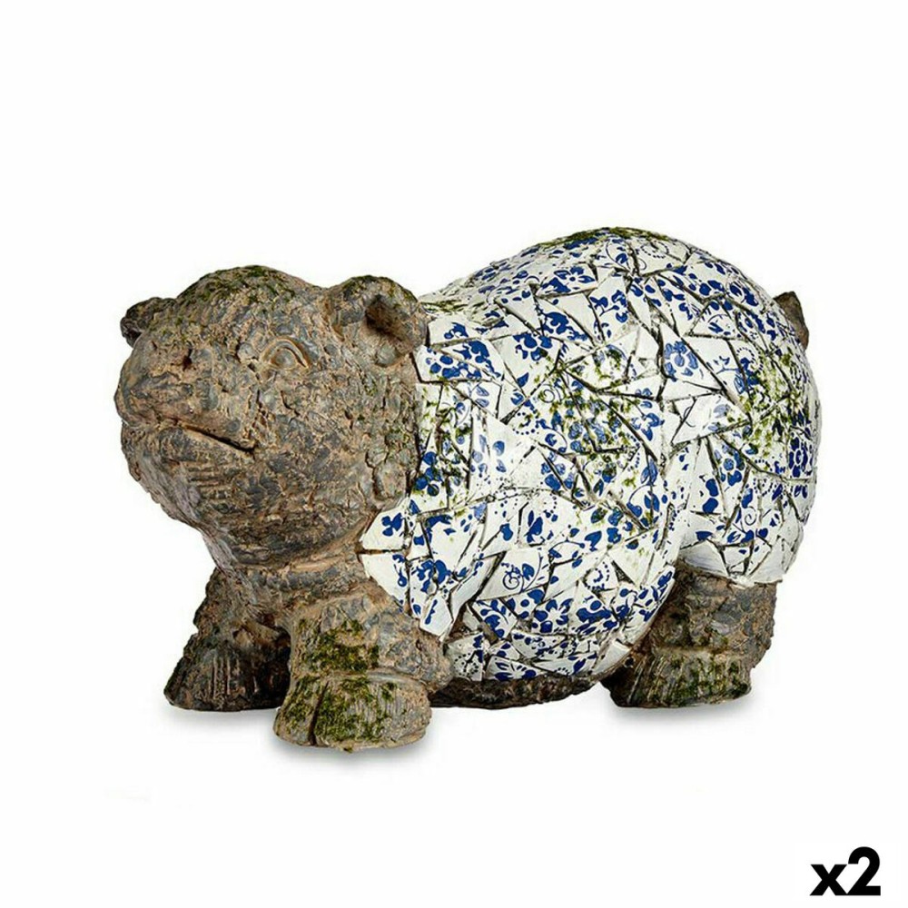 Figure décorative de jardin Ibergarden ZD18061 Polyrésine Cochon 20,5 x 26 x 47 cm (2 Unités)