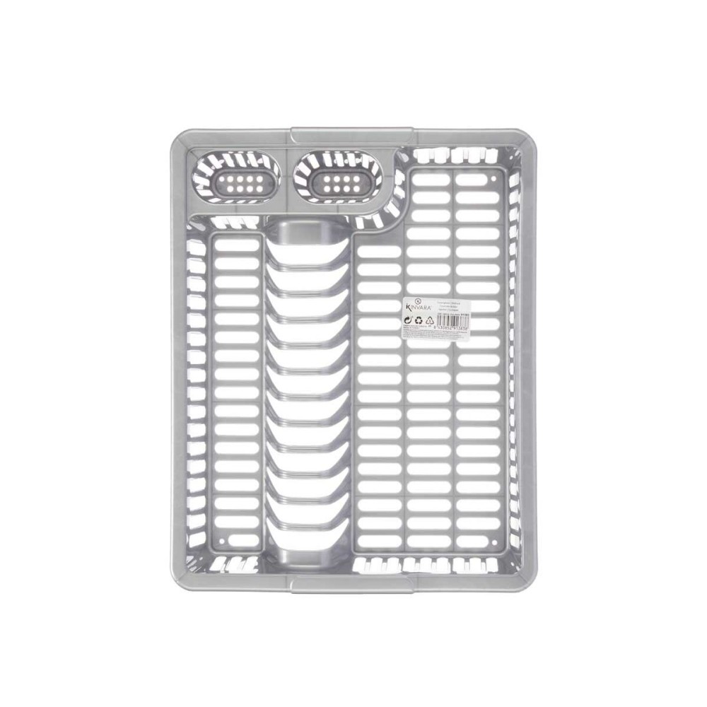 Draining Rack for Kitchen Sink Kinvara YMA04 1095 01 Silver 46 x 8 x 36 cm (12 Units)