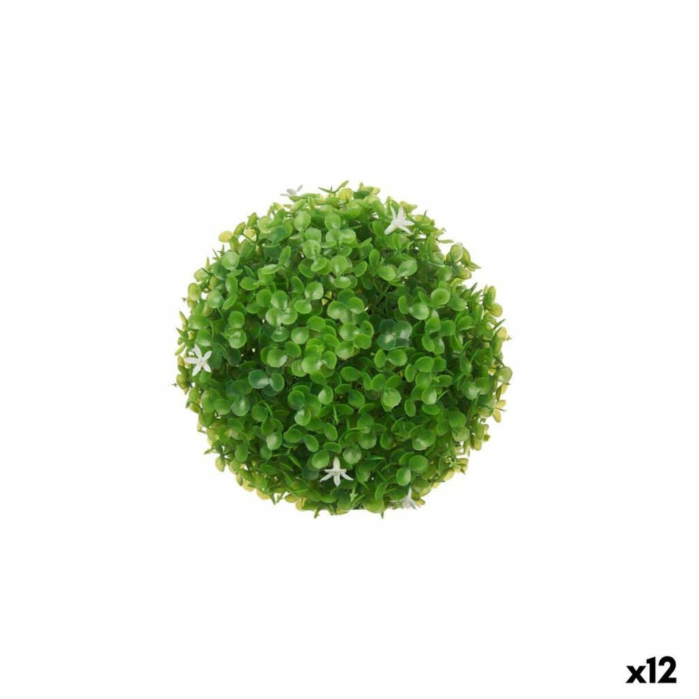 Decorative Plant Ibergarden 556 Plastic Flowers Sheets Ball 17 x 17 x 17 cm (12 Units)