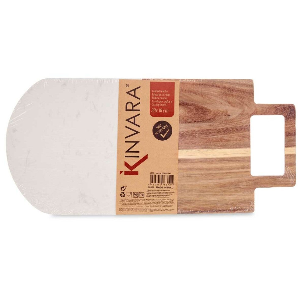 Cutting board Kinvara 78372 White 18 x 1,5 x 38 cm (8 Units)