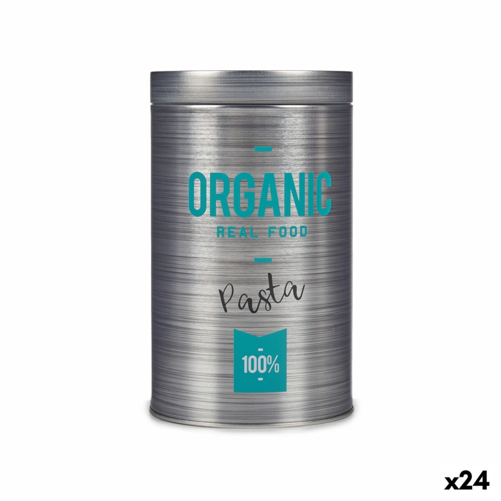 Tin Kinvara Organic Grey Tin 10,4 x 18,2 x 10,4 cm Paste (24 Units)