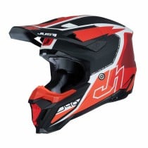 Vollvisierhelm Just1 J-40 Flash Schwarz Rot