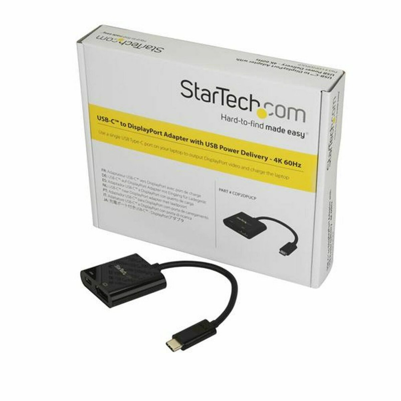 Adaptateur USB C vers DisplayPort Startech CDP2DPUCP Noir 4K Ultra HD