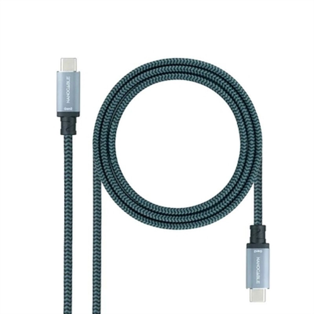 USB-C 3.1 Kabel NANOCABLE 10.01.4102-COMB 2 m Schwarz/Grau (1 Stück)