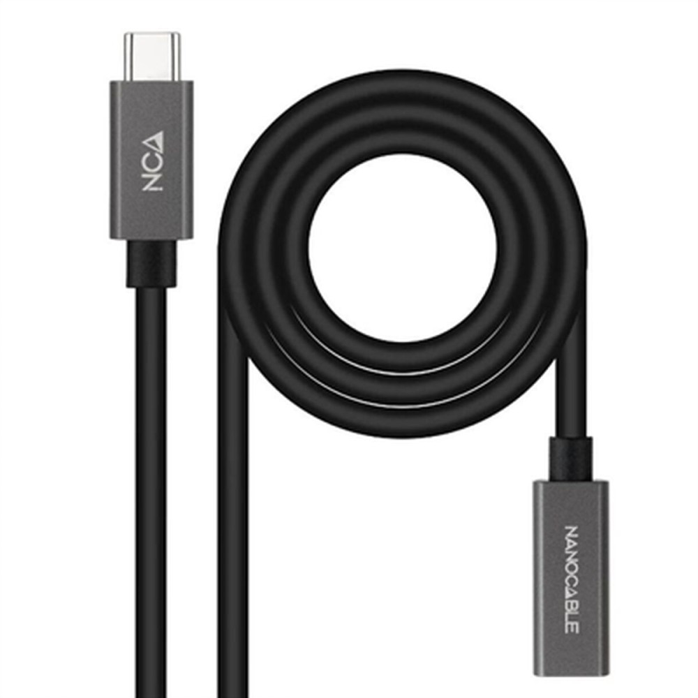 USB-C Extension Cable NANOCABLE 10.01.4400 Black 50 cm (1 Unit)