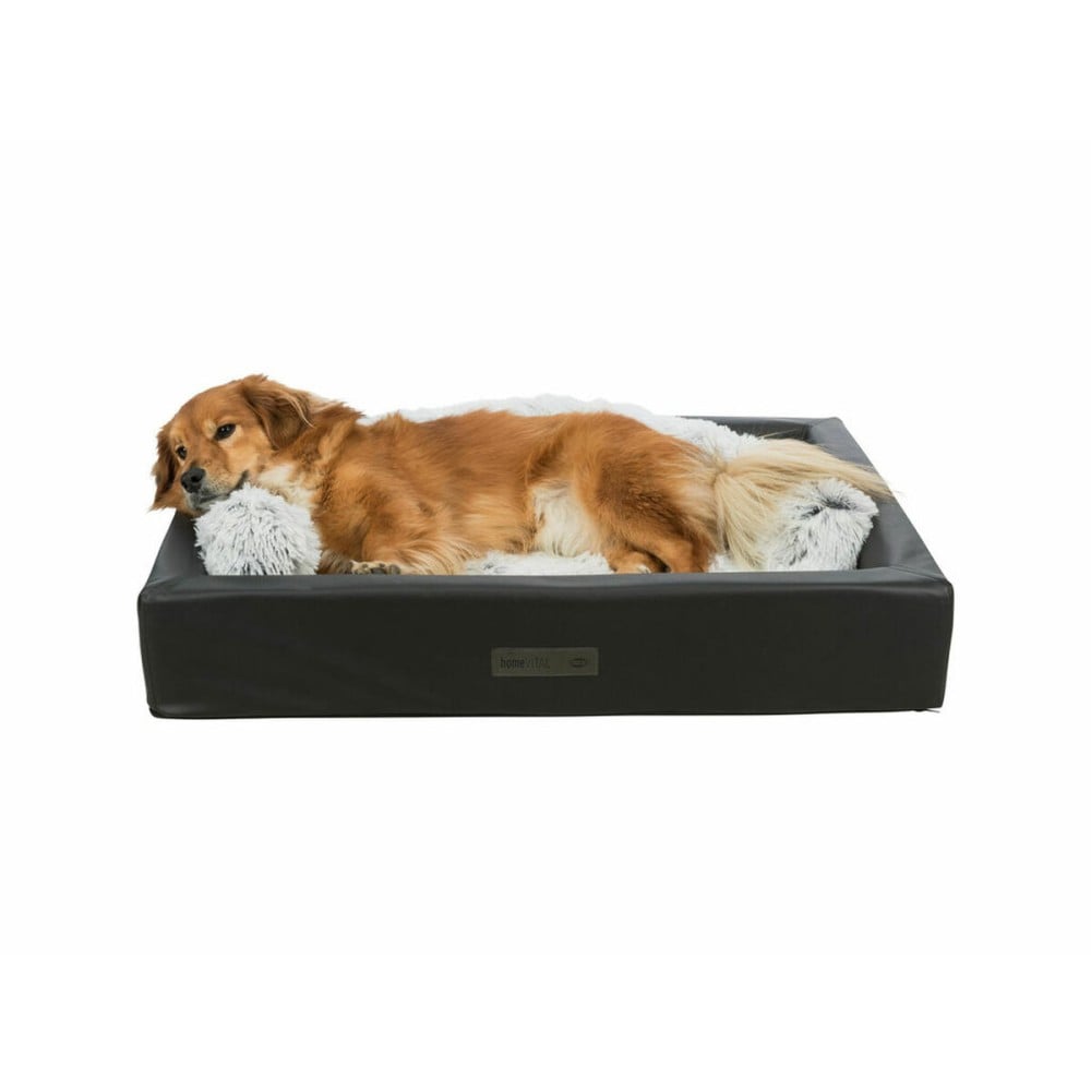 Tapis pour chien Trixie Blanc Noir Gris Tissu Peluche 75 × 55 cm