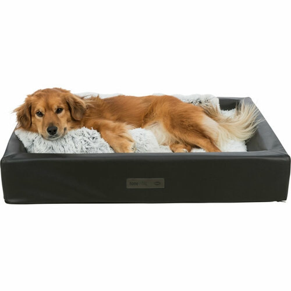 Tapis pour chien Trixie Blanc Noir Gris Tissu Peluche 75 × 55 cm