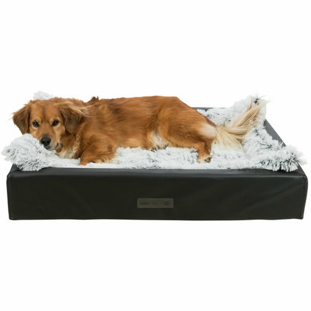 Tapis pour chien Trixie Blanc Noir Gris Tissu Peluche 75 × 55 cm