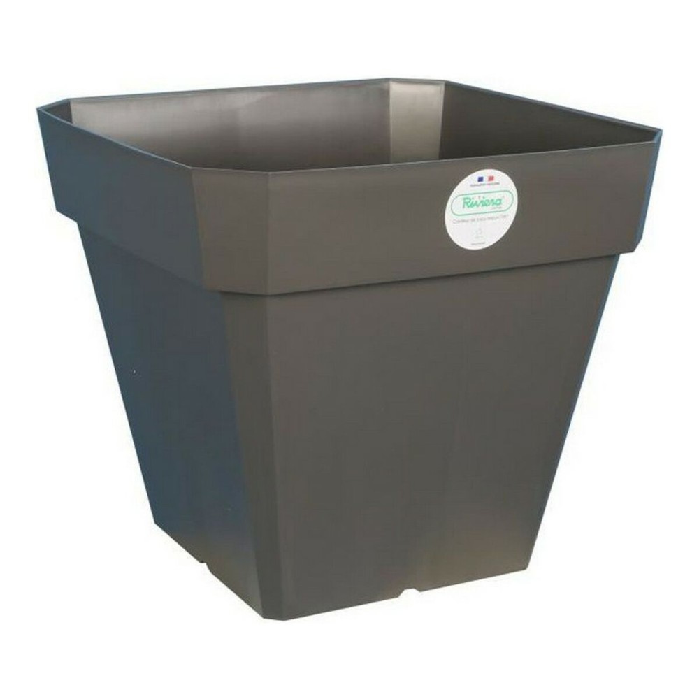 Blumentopf Riviera 65 L Dunkelgrau 49 x 49 x 45 cm Grau karriert