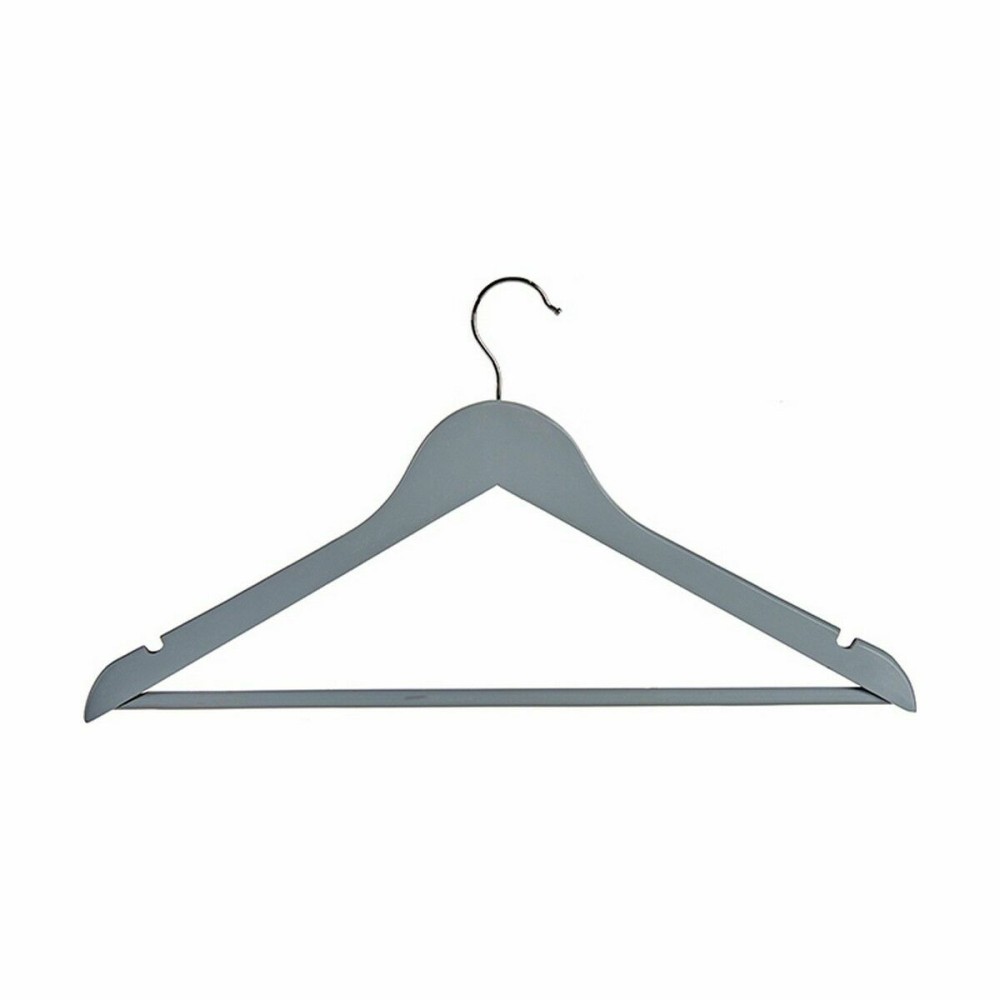 Set of Clothes Hangers Kipit CH19809-G Grey Wood (24 Units)