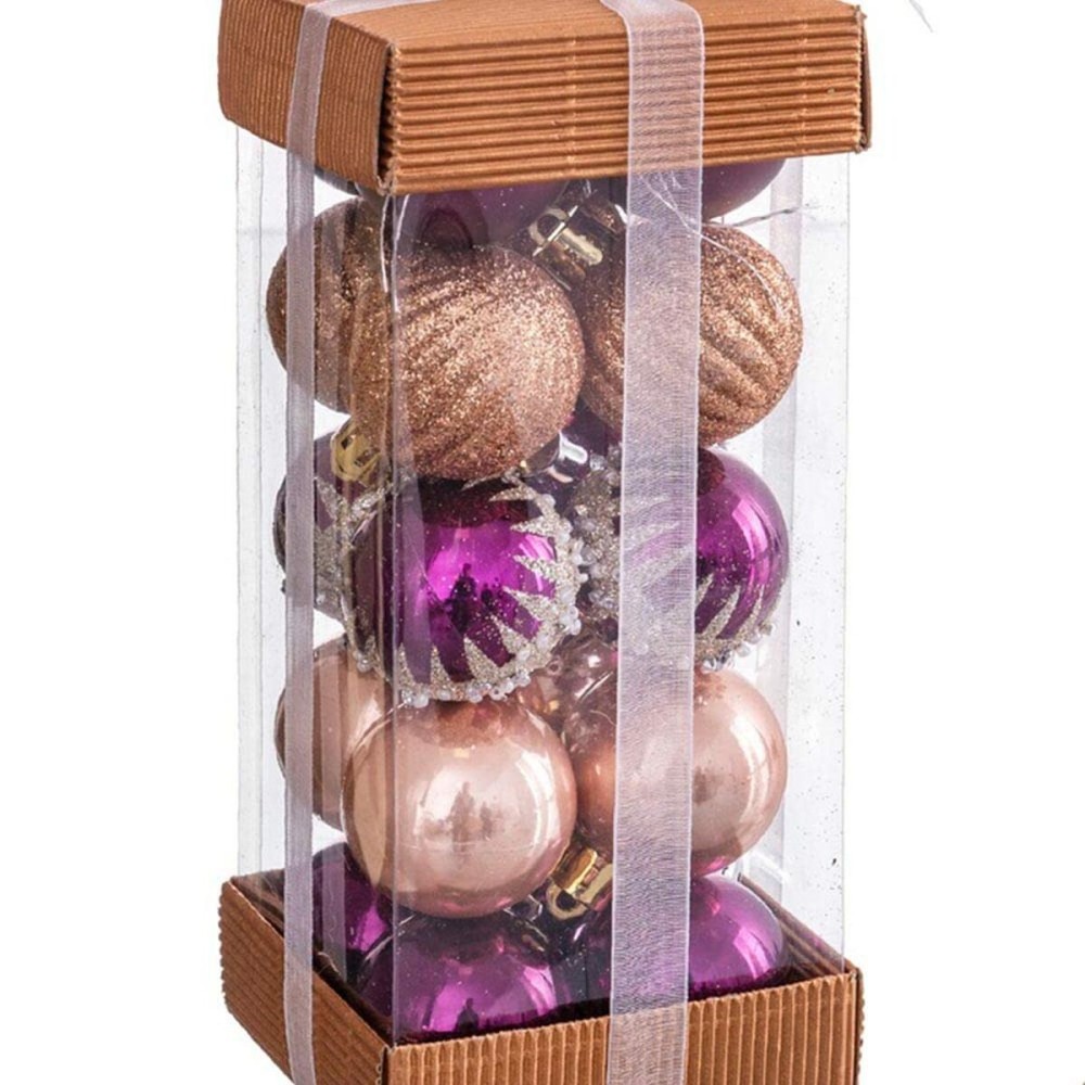 Weihnachtsbaumkugeln Bunt PVC 5 x 5 x 5 cm (20 Stück)