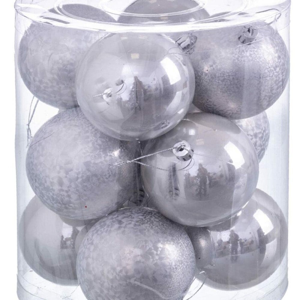 Boules de Noël Multicouleur Cuivre Plastique 8 x 8 x 8 cm (12 Unités)