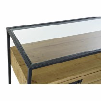 Console DKD Home Decor 8424001831234 Black Multicolour Light brown Metal Crystal Fir 120 x 40 x 76 cm