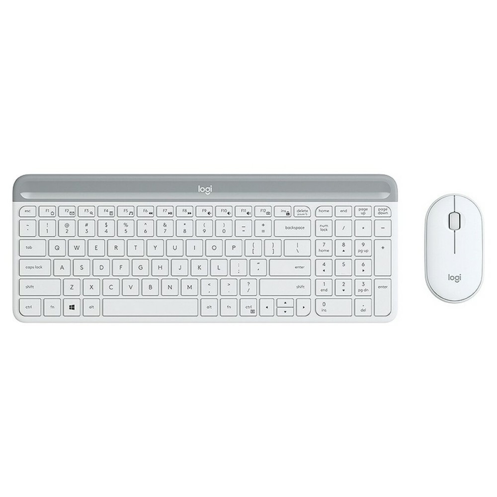 Keyboard and Mouse Logitech  MK470 White French AZERTY