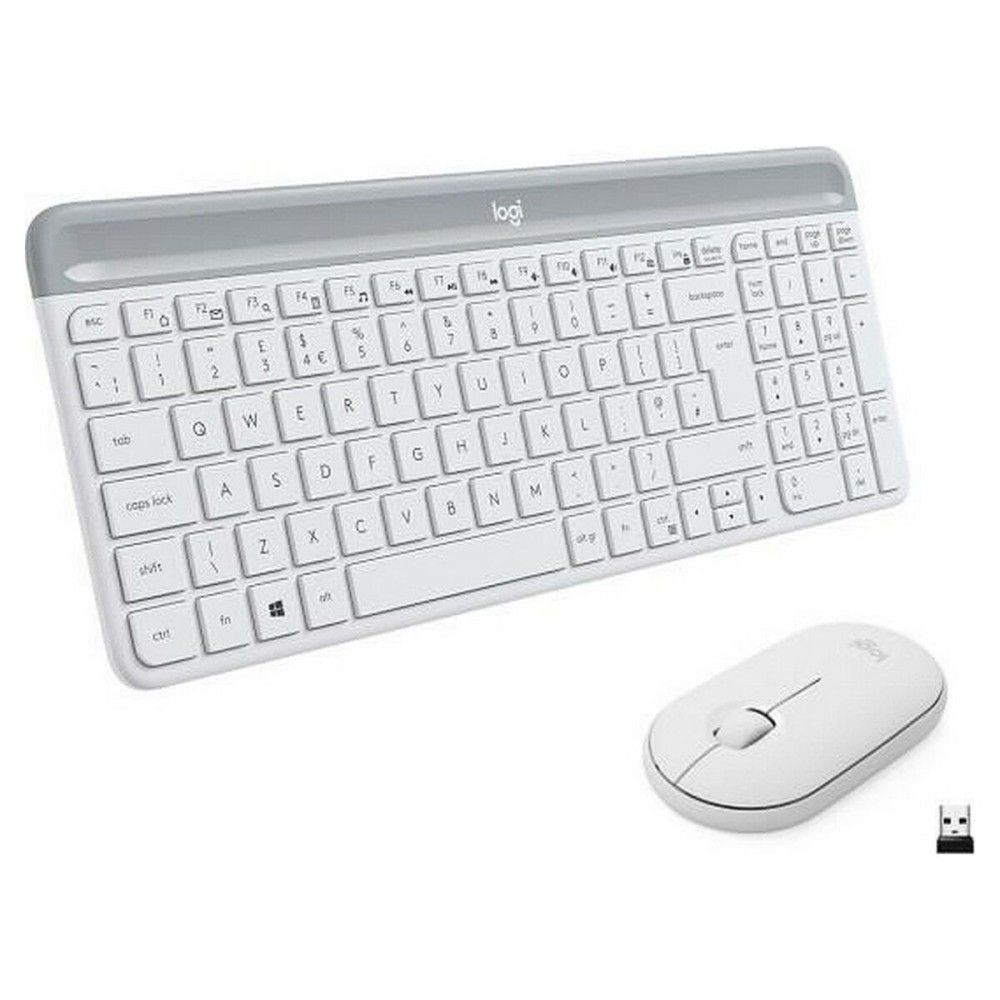 Keyboard and Mouse Logitech  MK470 White French AZERTY