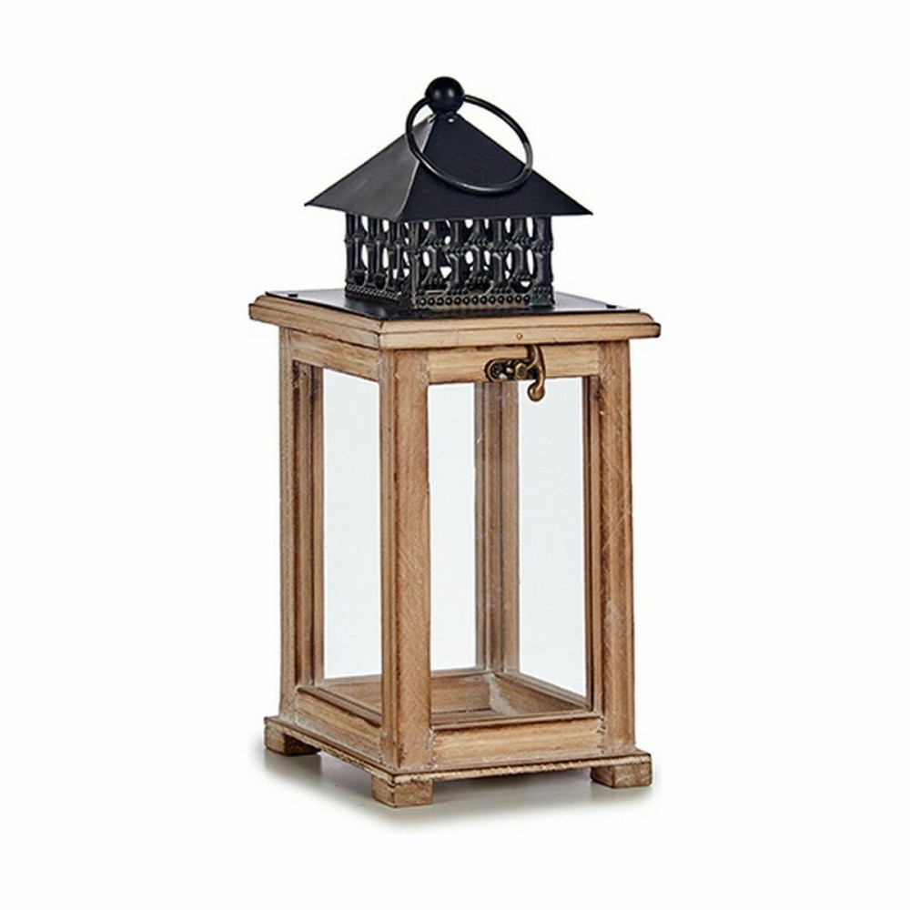 Lantern Brown Black Wood Metal 13 x 29 x 13 cm (6 Units)