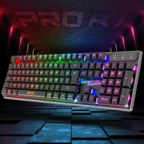 Tastatur Spirit of Gamer Schwarz Qwerty Spanisch