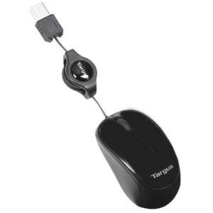 Souris avec Câble et Capteur Optique Targus Compact Blue Trace Noir