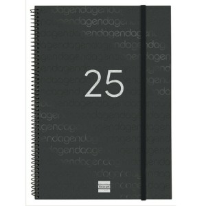 Diary Finocam YEAR Black A4 21 x 29,7 cm 2025