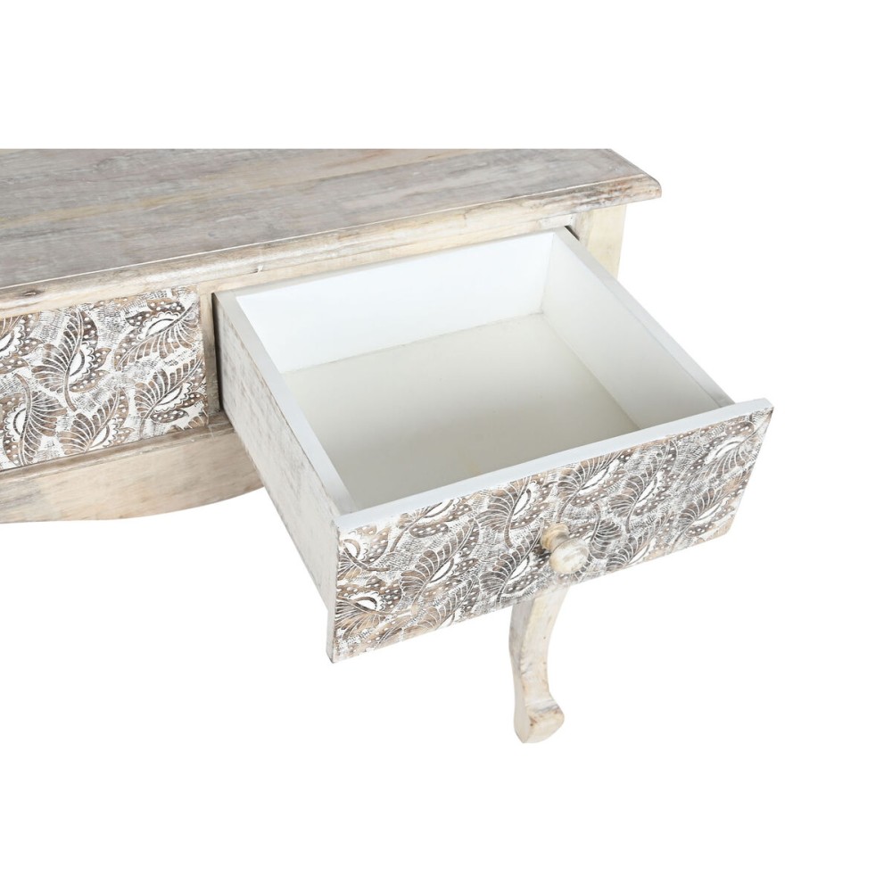 Console DKD Home Decor Blanc Bois de manguier 91 x 42 x 81 cm