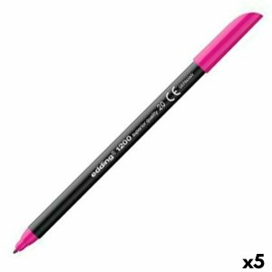 Felt-tip pens Edding 1200 Magenta (5 Units)