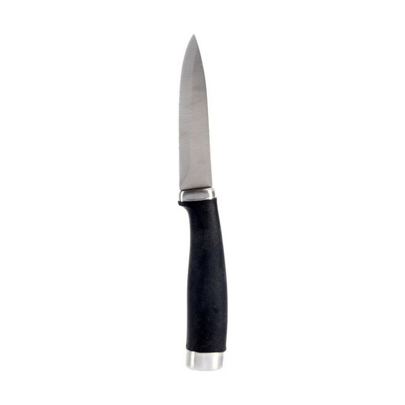 Peeler Knife Kinvara KT11-5603-06 Black Silver Stainless steel Plastic (12 Units)