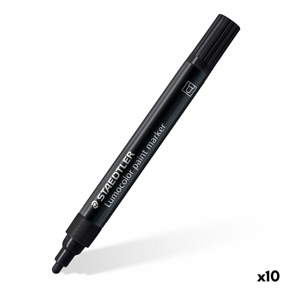 Dauermarker Staedtler Lumocolor Schwarz (10 Stück)