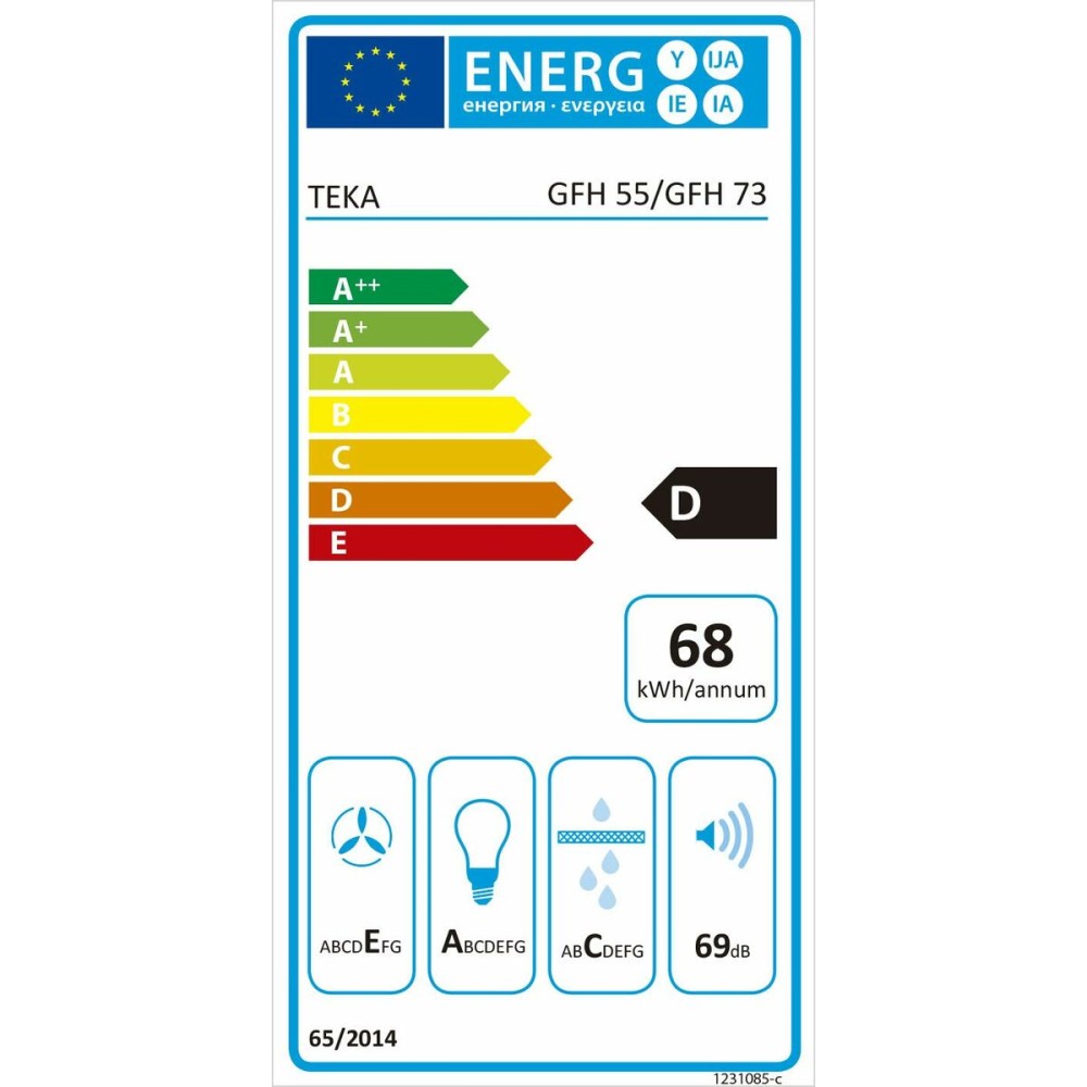 Hotte standard Teka GFH 55 Gris Acier