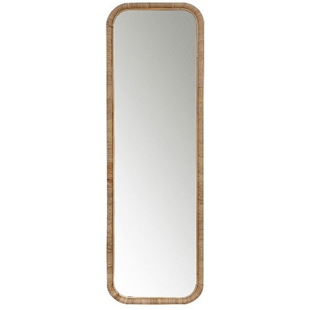 Wall mirror Romimex Natural Rattan Window 50 x 50 x 3 cm 50 x 160 x 3 cm