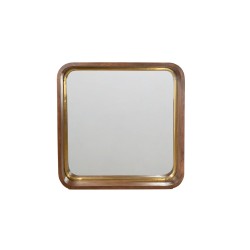 Wall mirror Romimex Brown Mango wood Squared 120 x 120 x 26 cm