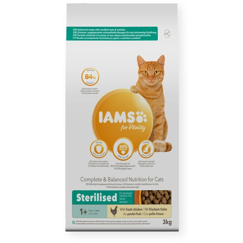 Katzenfutter Eukanuba Vitality Adult Sterilised Huhn 3 Kg