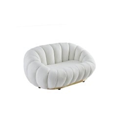 Sofa Romimex Weiß 90 x 60 x 145 cm