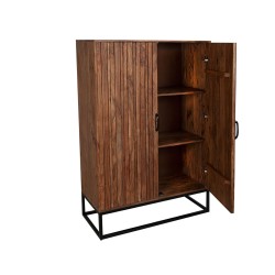 Schrank Romimex Braun Akazienholz 40 x 140 x 95 cm